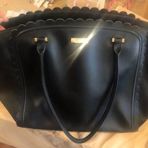 Classic Black Leather Satchel KATE SPADE